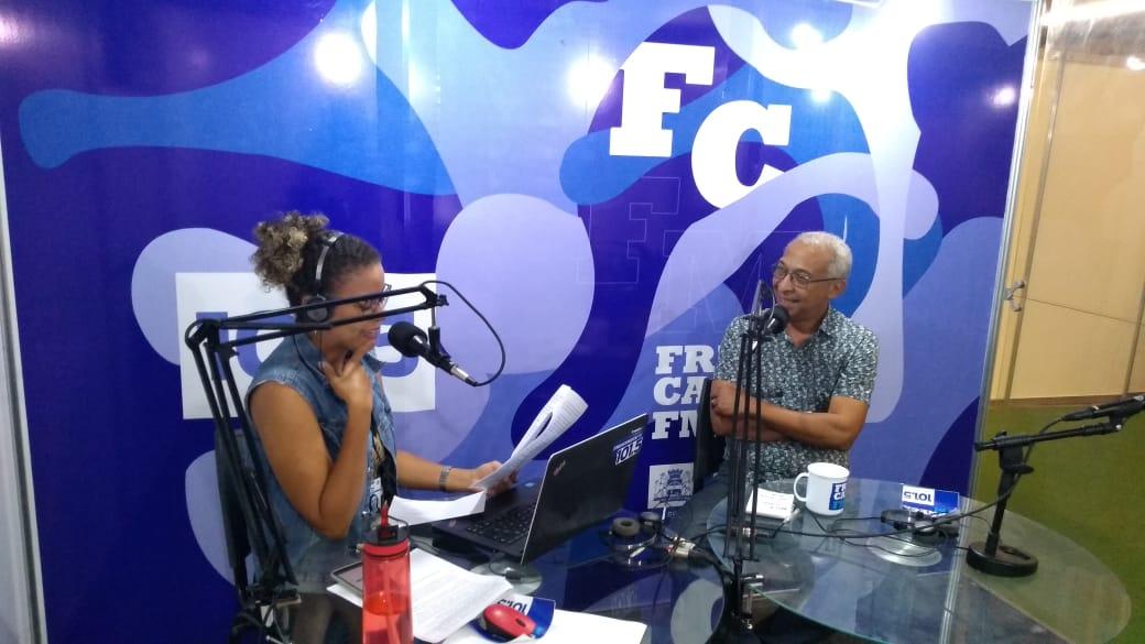 Estúdio da Frei Caneca FM na Fenelivro 2019