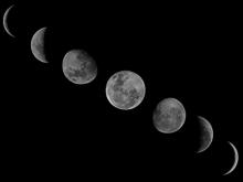 Diferentes fases da lua. Foto: Victoria Amorim | flickr.com/toriamorim